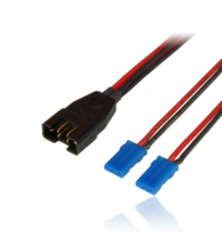 Adapter lead, MPX male / 2xJR female, wire 0.5mm, Silicon, lenght 10cm PB1163/08
