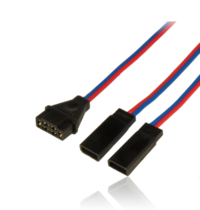 Adapter lead, MPX female / 2xJR male, wire 0.34mm, Silicon, lenght 10cm PB1253/08